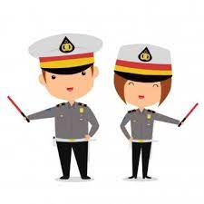 Cute Indonesian Traffic Police Couple Character In Cartoon Style Boy Hat Kawaii Png And Vector With Transparent Background For Free Download Cartoon Styles Kawaii Png Couples Characters