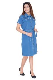 Half Sleeves Denim One Piece Midi Dress at ₹ 350/piece | Jeans Dress in  Mumbai | ID: 2853425059497