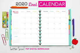 2021 Lined Calendar Printable Planner Inserts Pdf Etsy In 2020 Planner Inserts Printable Calendar Printables Printable Planner