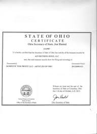 Llc Licence In Ohio Ohio State Ohio Business