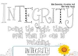 Character Quality Integrity With Free Coloring Page Character Lessons Character Qualities Teaching Character