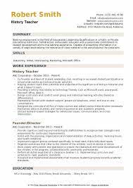 One of these is your educational background, which may be more important for some roles than others. History Teacher Resume Samples Qwikresume