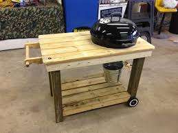Kitchen Cart With Two Wheels Modern Kitchen Furniture Photos Ideas Reviews Grill Cart Grill Table Weber Grill Table