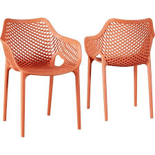Kyrie Stacking Patio Dining Chair Reviews Allmodern In 2020 Patio Dining Chairs Resin Patio Furniture Outdoor Dining Chairs