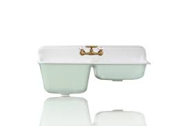 Shop for wall mount kitchen faucets in shop kitchen faucets by type. Large 47 Cast Iron Porcelain Mid Back Double Basin Wall Mount Drop In Kitchen Farm Sink Package White Tricorn Black