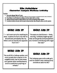 This Is An Interactive Station Activity To Get The Kids Moving Around The Room Using Their Novel To Id The Outsiders Pre Reading Activities Character Analysis