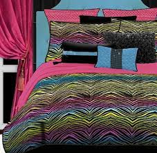 Rainbow Zebra Animal Print Bedding Comforter Set For Girls Kidsroomstore 89 99 Zebra Bedding Comforter Sets Zebra Print Bedding