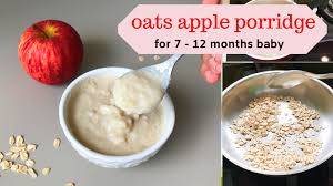Oats Apple Porridge For 7 12 Months Baby In 2020 Baby Food Breakfast Baby Month By Month Apple Baby Food