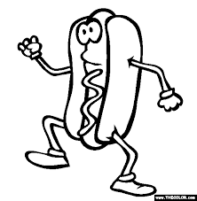 Make a fun coloring book out of family photos wi. Hot Dog Coloring Page Free Hot Dog Online Coloring