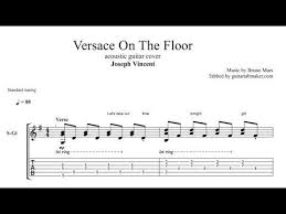 Versace On The Floor Chords Joseph Vincent Acoustic Guitar Tab Pdf Guitar Pro Youtube Guitar Tabs Acoustic Guitar Guitar Tabs Acoustic