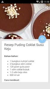 Setelah itu masak di api sedang, aduk sesekali hingga mendidih. Cara Membuat Puding Coklat Fur Android Apk Herunterladen