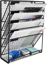 Pag Hangemappenhalter Metall Huhnerdraht Wandmontage Zeitschriftenstander 6 Ebenen Schwarz Amazon De Burobedarf Zeitschriftenstander Wand Halte Durch