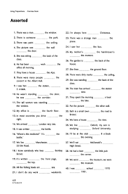 We use prepositions of place to say where things are Prepositions Exercises With Answers Pdf