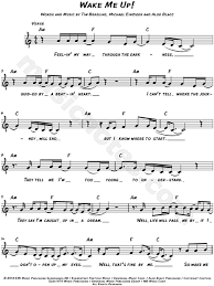 The song was certified four times platinum by the riaa, after selling more than 4 million copies, 9 times platinum in. Avicii Wake Me Up Sheet Music Leadsheet In C Major Download Print Sku Mn0135875