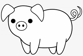 Png Freeuse Download Unique Simple Pig Drawing Cute Pig Cartoon Black And White Free Transparent Png Download Pngkey Cartoon cute cattle or cow coloring page vector. png freeuse download unique simple pig