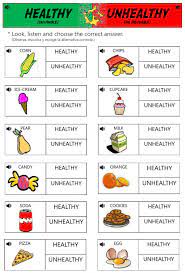 Healthy Unhealthy Food Interactive And Downloadable Worksheet You Can Do The Exercises Onlin Healthy And Unhealthy Food Food Lessons Fun Worksheets For Kids