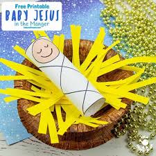 For many years, people have enjoyed scanning and searching through many different pictures of jesus to add into their home's christian history or to. Baby Jesus In A Manger Craft With Printable Kids Craft Room