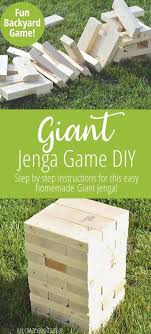 Check spelling or type a new query. Giant Jenga Game Giant Jenga Diy Project My Crazy Good Life