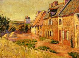 Paul Signac 1863 1935 Saint Briac Courtyard Of The Ville Hue Impressionism Framing Canvas Art Artwork Painting