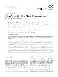 Pdf Is Extra Virgin Olive Oil An Ally For Women S And Men S Cardiovascular Health