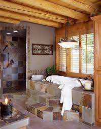 For the most cohesive interior design, the bathrooms in the house should. Extending Real Log Style To Bathroom Design Real Log Homes