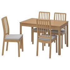 Ekedalen Tisch Und 4 Stuhle Eiche Orrsta Hellgrau Ikea Osterreich In 2020 Cheap Kitchen Tables Narrow Dining Tables Wood Kitchen Chair