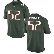 Big & Tall Men's Luis Cristobal Jr. Miami Hurricanes Adidas Game White  Alternate College Jersey