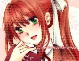 Red monika by sh3lly on deviantart. Monika Holding Onto Her Books Mizuuhime On Deviantart Ddlc