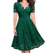 Retour facile et gratuit, paiements. Les Femmes Encolure En V Encolure Dentelle Soiree Formelle Robe Manches Courtes Vert Vert Achat Vente Robe Soldes Sur Cdiscount Des Le 20 Janvier Cdiscount