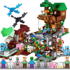 Minecraft Lego Compatible Village Tree House Building Block Toys Mini Figures 988pcs Set A0001 Minecraft In 2020 Minecraft Toys Lego Pictures Educational Toys For Kids