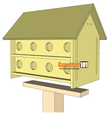 Purple martin bird house plans. Purple Martin Bird House Plans 16 Unit Construct101