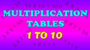 You can get the pdf downloads for the full table as well as worksheets. Multiplication Table 1 To 10 Learn Tables 1 To 10 Maths Tables 1 To 10 For Kids Learn Maths Youtube