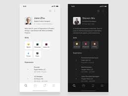 Black And White Mobile Games Resume Mobile App For Ios Black White Mobile App Resume Design App Design