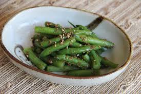 Green Beans With Sesame Sauce Recipe Recipe Green Beans Japanese Cooking Sauce Recipes