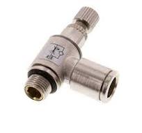 Winkel-Drosselrückschlagventil G 1/8"-8mm,abluftregelnd ...
