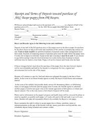 Giving a great puppy contract with your puppies is important! Terms Of Deposit Contract