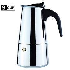 9 Cup Coffee Maker Percolator Stovetop Espresso Maker Moka Pot Stainless Steel Italian Coffee Maker Italian Coffee Maker Coffee Maker With Grinder Coffee Maker