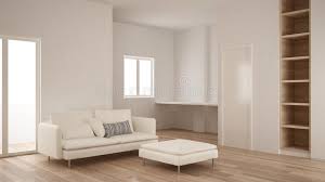 The material is from a form of limestone, so it is reasonable to have a similar yellowy appearance. Minimalism Modern Living Room With Empty Bookshelf Parquet Floor White And Wooden Interior Design Stock Photo Image Of Background Floor 122201282