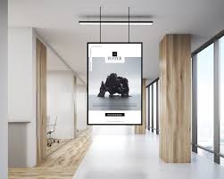 Download Office Indoor Hanging Poster Mockup Free On Behance