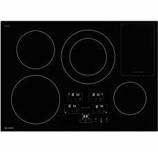 Dimensions recommended gas supply location from backwall make sure wall. Sdh3042db Sharp 30 Induction Cooktop With 4 Cooking Zones Black Mirror