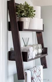 I love the look of open wall shelves and floating shelves. Diy Floating Ladder Shelf With Plans Anika S Diy Life