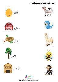 انشطة وحدة الحيوانات لرياض الاطفال اوراق عمل عن الحيوانات للاطفال بالعربي نتعلم in 2021 english worksheets for kids worksheets for kids art drawings for kids