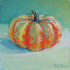 Lazy Day Pumpkin Original Painting By Polly Jones Pumpkin Art Painting Autumn Art