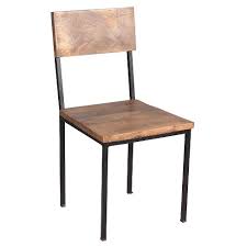 Set Of 2 Reclaimed Mango Wood And Metal Chair Timbergirl Metal Chairs Mango Wood Chairs Metal Dining Chairs