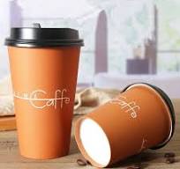 Plastic PLA Coating Cup Hot Drink Black Dome Lid Kraft Paper Cups with  Printing The Design