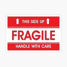 Fragile sticker, vector badge, eps 10 file, easy to edit. This Side Up Fragile Handle With Care Photographic Print By Treetat Redbubble
