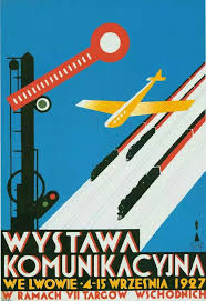 Wystawa Komunikacyjna Transport Exhibition Lvov 1927 Graphic And Illustration Polish Art Poster By Tadeusz Gronow Polish Poster Poster Art Deco Posters