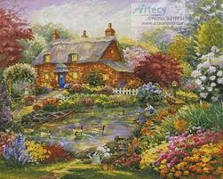 16 x 12 (40.6 x 30.5 cm) this is a new and unopened complete counted crosstitch kit entitled log cabin covered porch. it is a beautiful design of the panoramic view. 27 Thomas Kincaid Counted Cross Stitch Ideas Thomas Kincaid Thomas Kinkade Thomas Kinkade Art