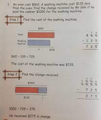 A Grade 3 Word Problem On Subtraction Singapore Math Word Problems Math Washing Machine Cost