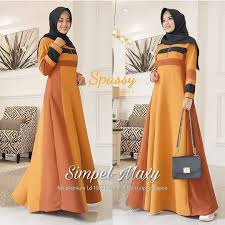Model baju gamis yang modern dan kekinian juga sangat banyak beredar di pasaran. Model Baju Gamis Simple Terbaru Hijabfest